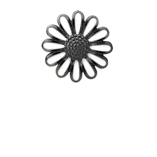Christina Collect Marguerite rings in black silver